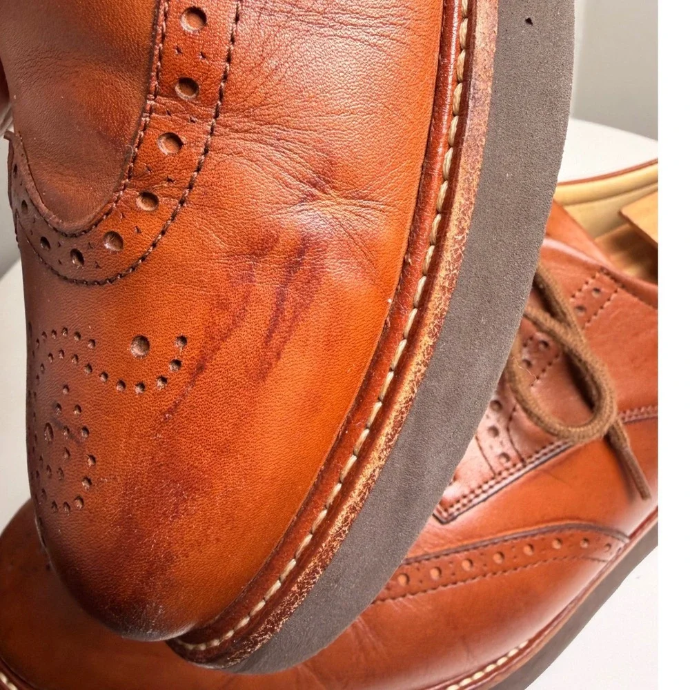 Samuel Hubbard Tipping Point Wingtip Oxford Shoes Brown Leather Vibram Men’s 11W